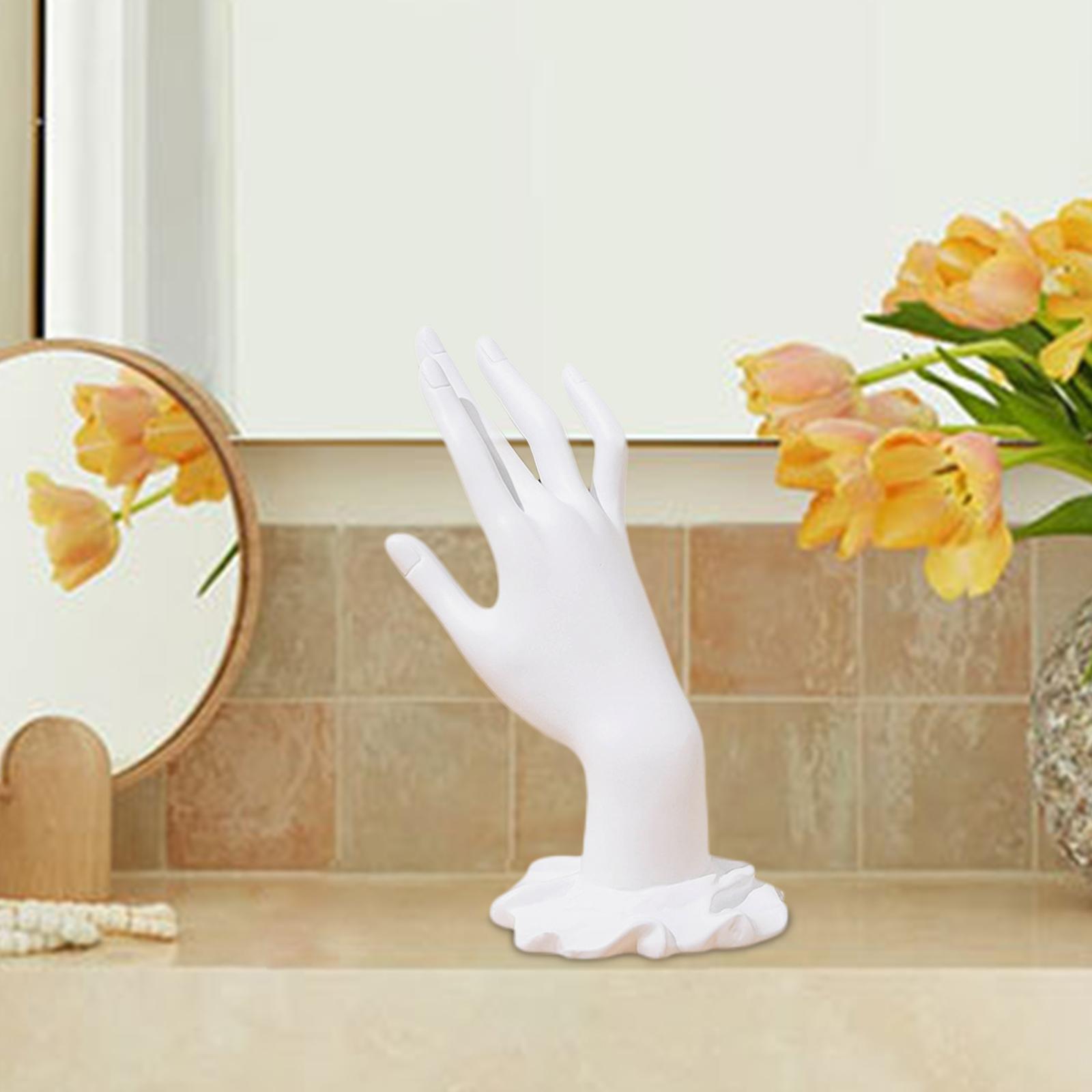 manikin Hand Jewelry Display Holder Organizer for ring Necklace White