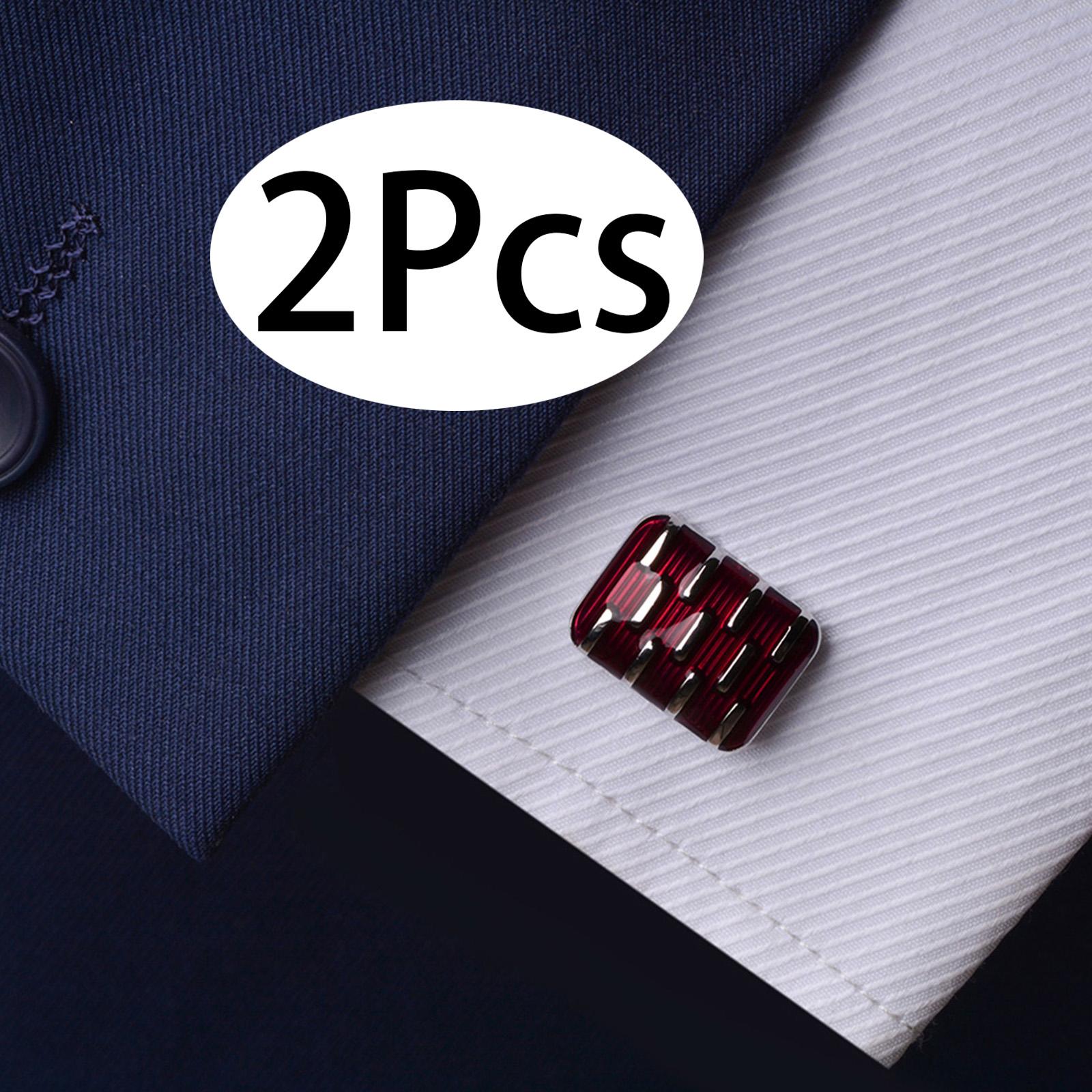 2Pcs Business Shirt Cufflinks Cuff Links for Business Wedding Valentines Day