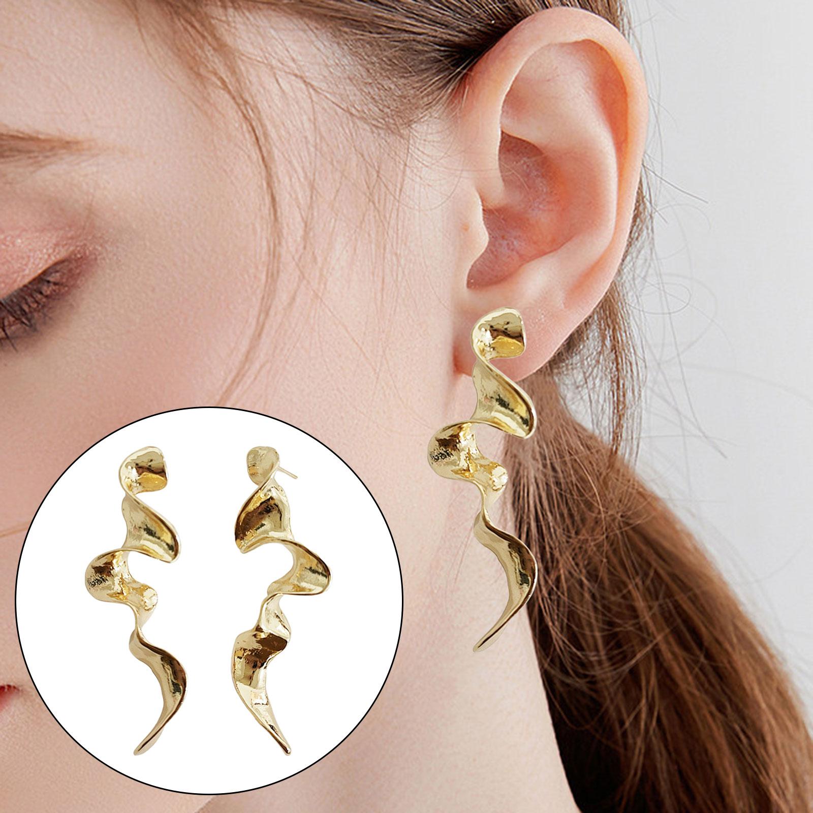 Womens Drop Earrings Fashion Jewelry Unique Alloy Dangling Earrings Dress up Gold
