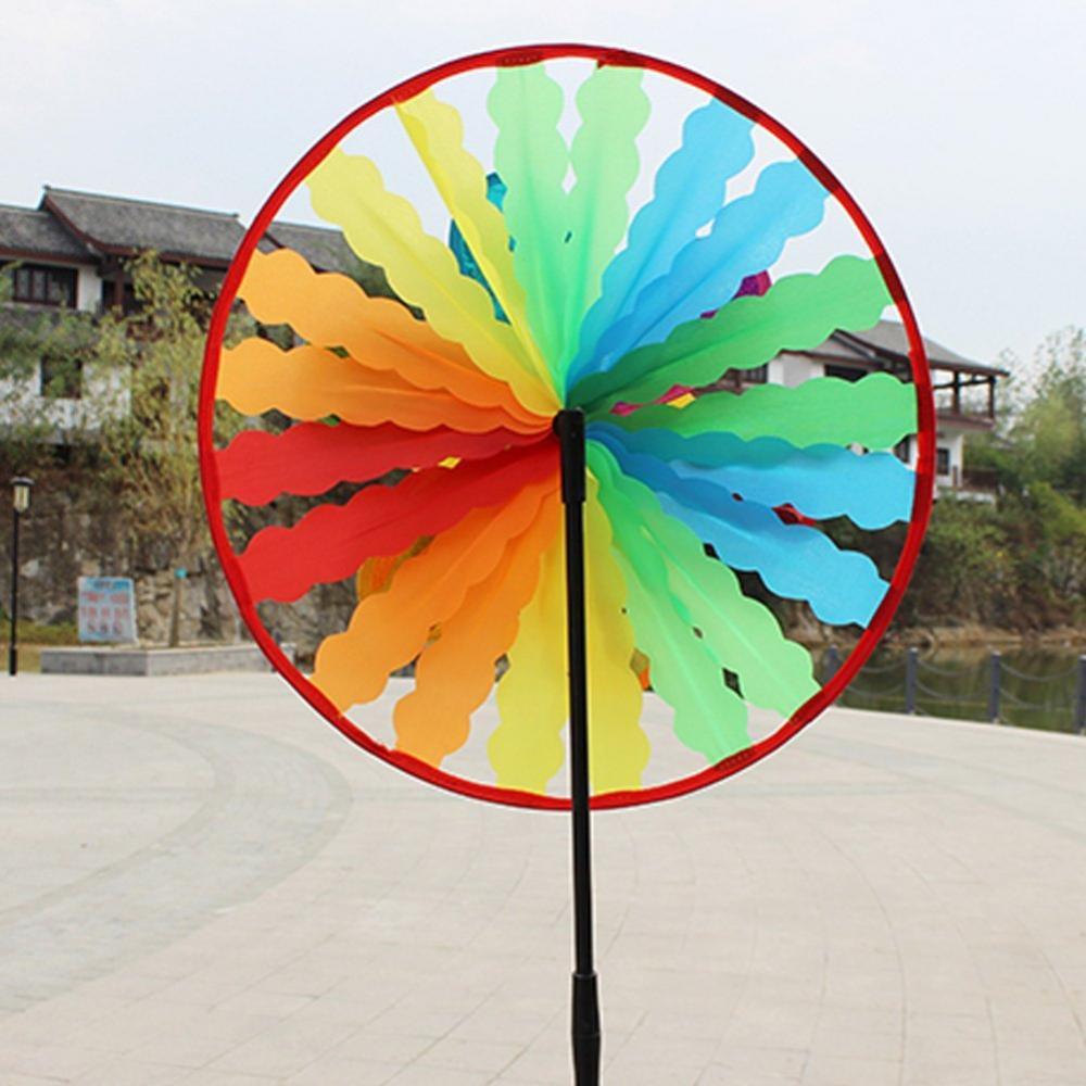 Rainbow Wind Spinner and Windmill Windsock Whirligig Toy for Garden or Yard