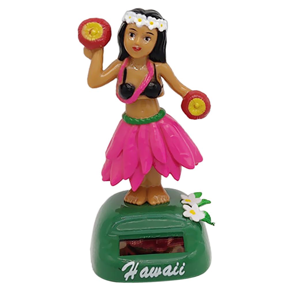 Hawaiian Hula Girl Solar Power Dancing Figure Doll Toy Car Auto