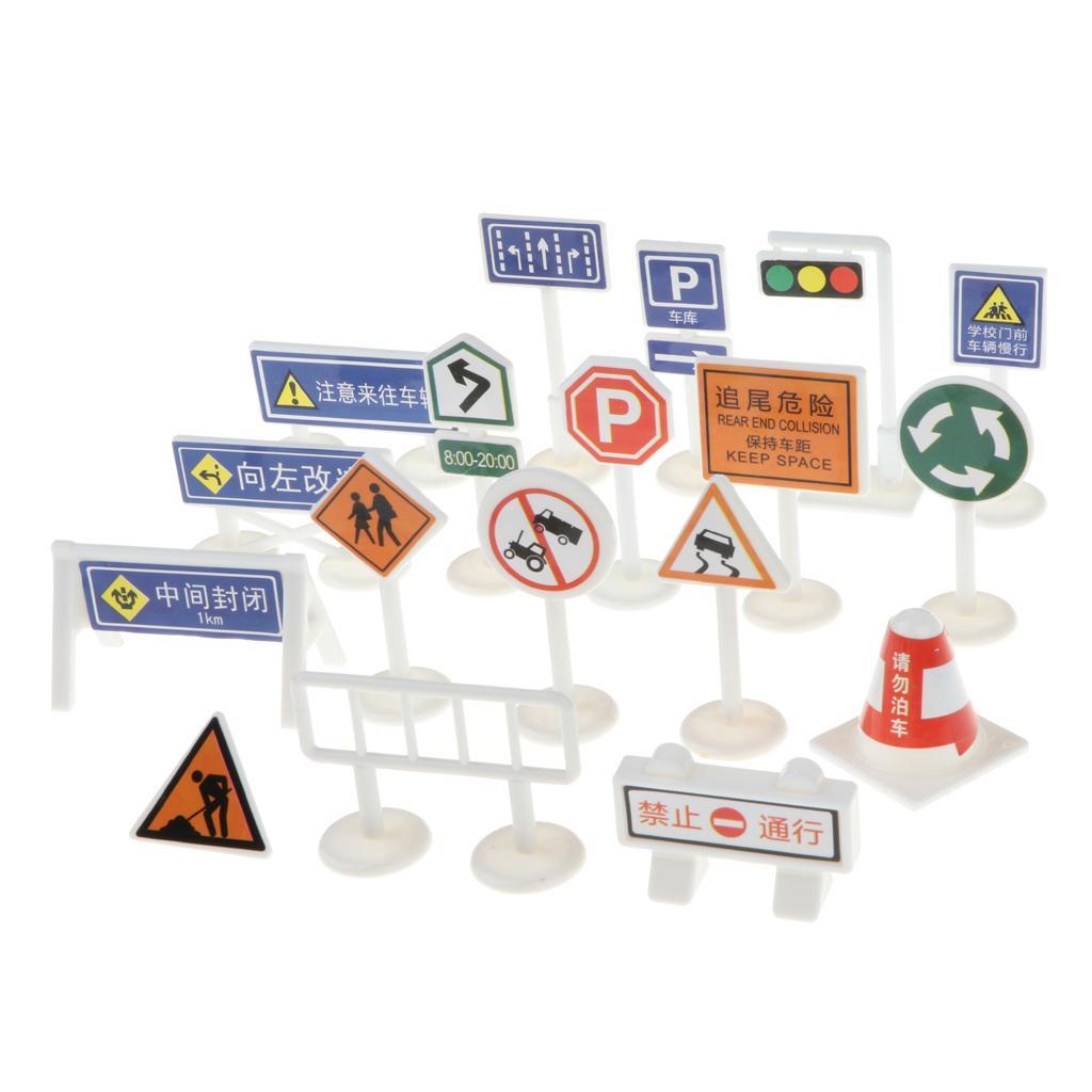 Street Road Sign Pretend Play Game Traffic Car & Vehicle Playset Toy ...