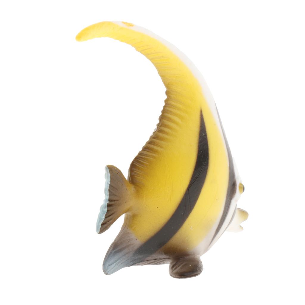 Simulation Ocean Animals Model Figure Educational Toys - Angel Fish White