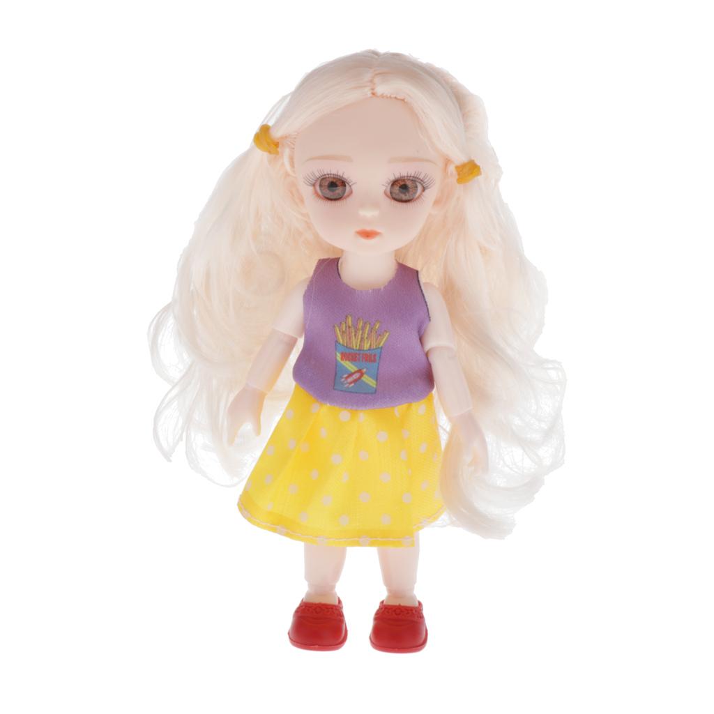 Fashion Dressing 16cm Mini Doll Girl Toy White1