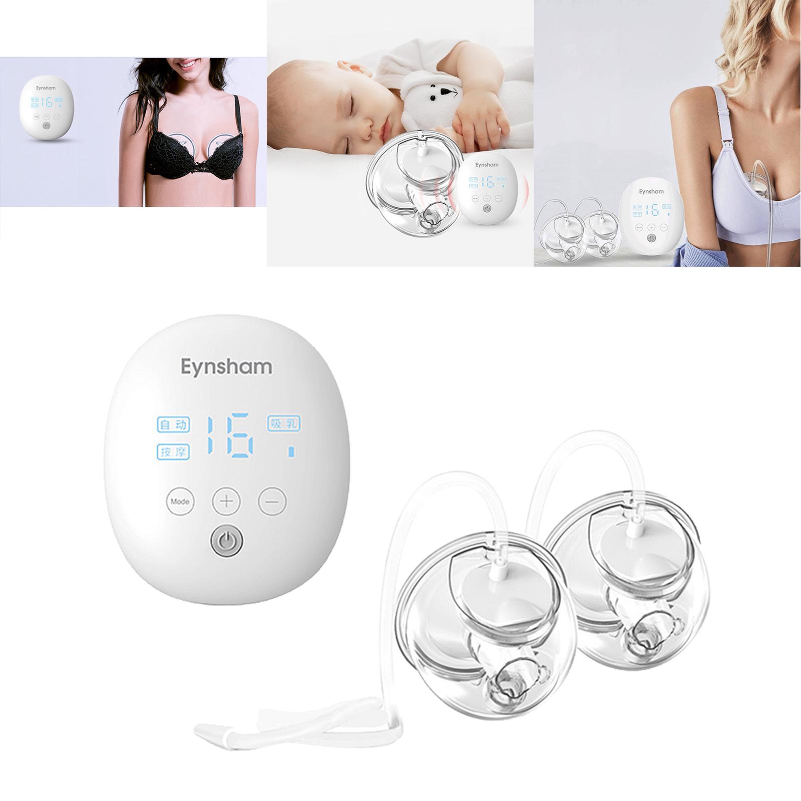 Bilateral Hands Free Electric Breast Pump Automatic Rechargeable 16 Levels