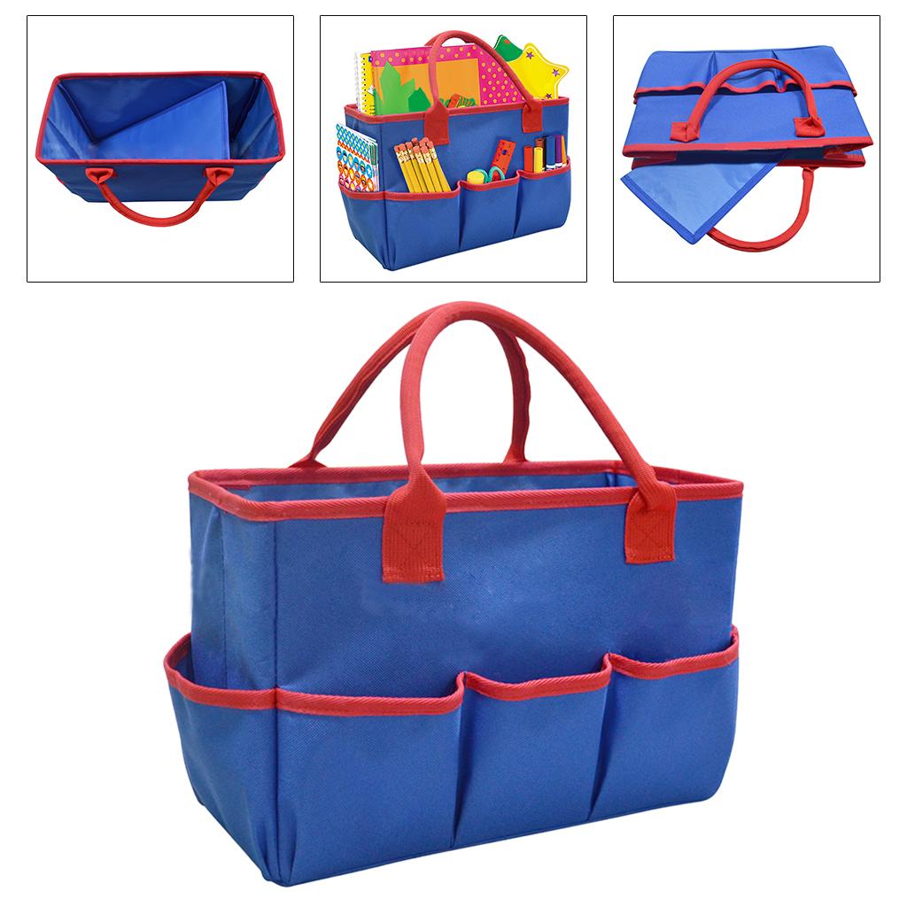 Craft Storage Tote Bag Scrapbooking Sewing Liner Storage Organizer Blue