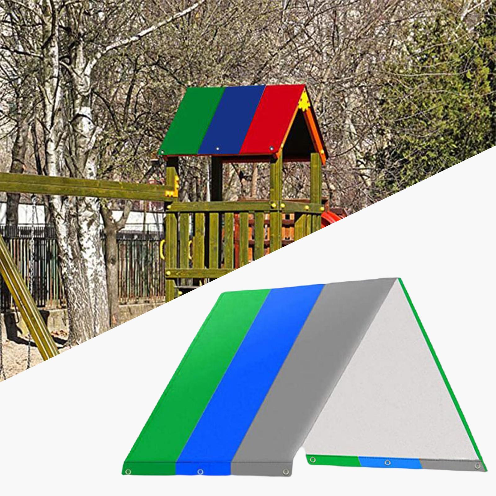 Waterproof Swing Set Replacement Tarp Roof Tent Sunshade Green Blue Gray 