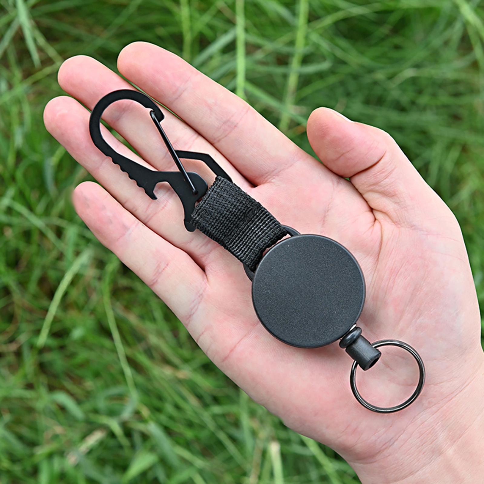 Retractable Keychain Carabiner for Mountaineering Camping Outdoor Activities