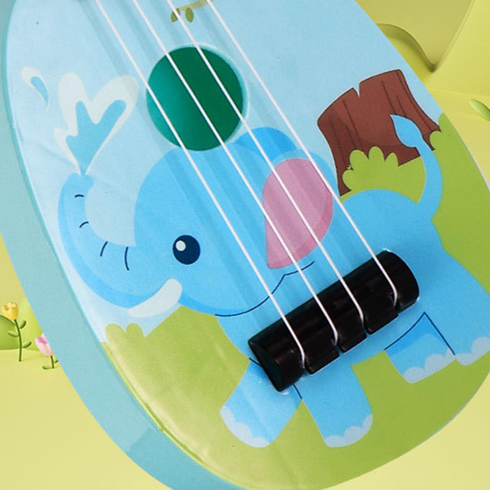 Kids Toy Ukulele Mini Musical Instrument for Preschool Kindergarten Beginner Elephant
