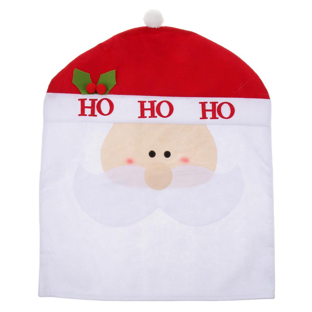 Lovely Christmas Lint Chair Cover Christmas Dinning Tableware Santa Claus