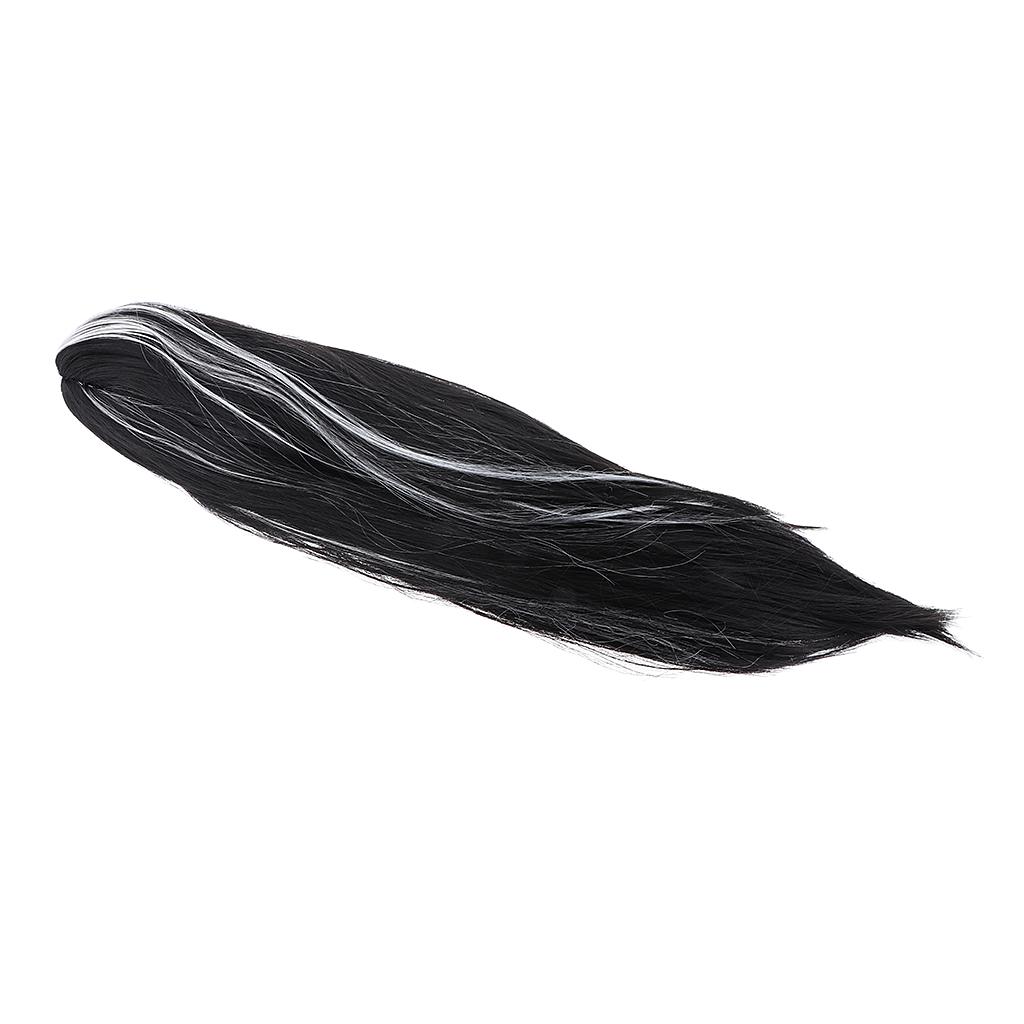 Fashion Lace Long Black Wig Halloween Costume Cosplay Wigs Black 