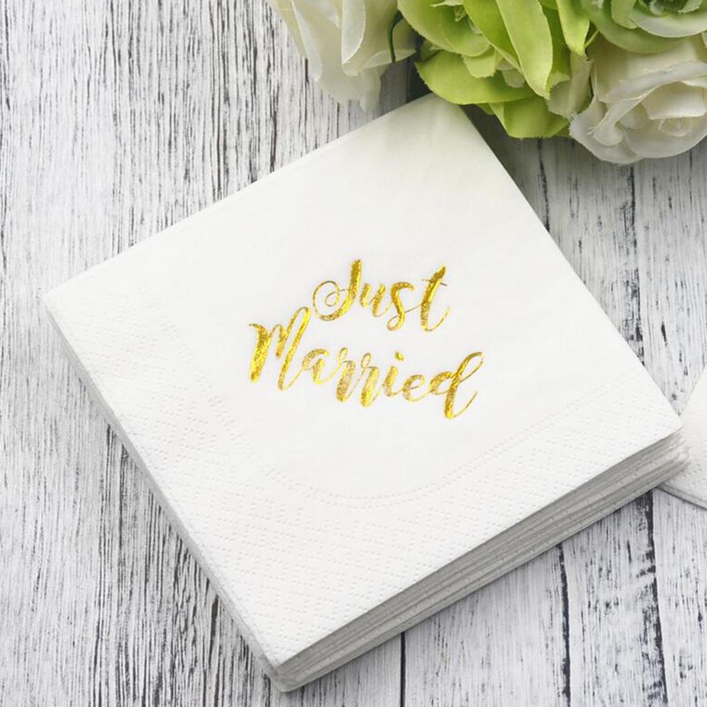 5x Paper Napkin for Wedding Birthday Baby Shower Party just married