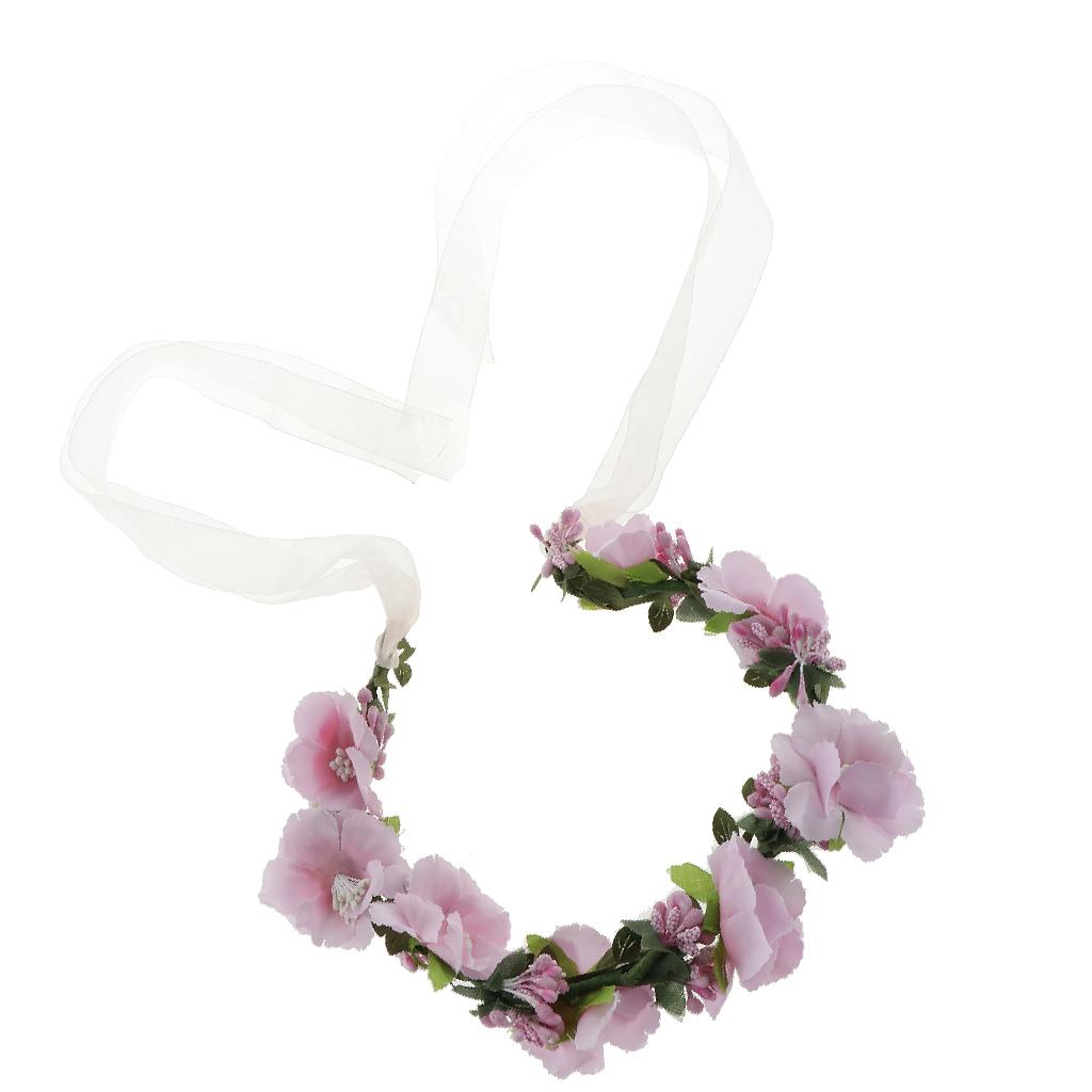 Wedding Flower Forehead Garland Hair Band Headwear Accessories 