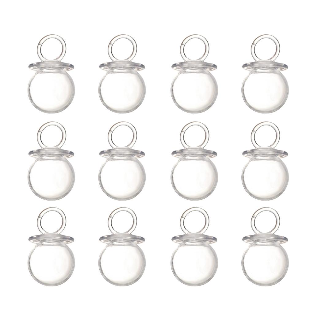 12Pack Fillable Pacifier Shape Baby Shower Candy Box Bottle Party Favors