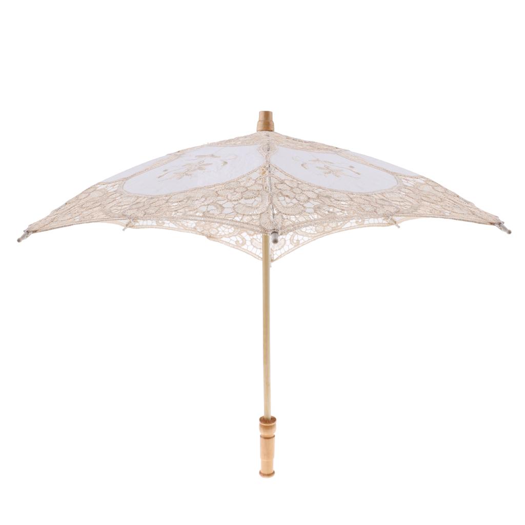 Lace Parasol Wooden Handle
