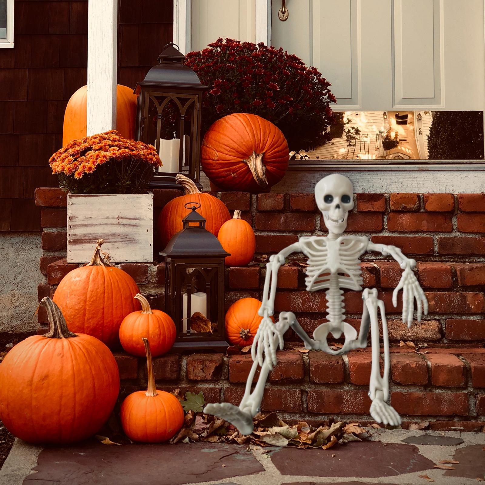 Halloween Skeleton Figurine Collectible Sculpture for Backyard Festival Lawn S