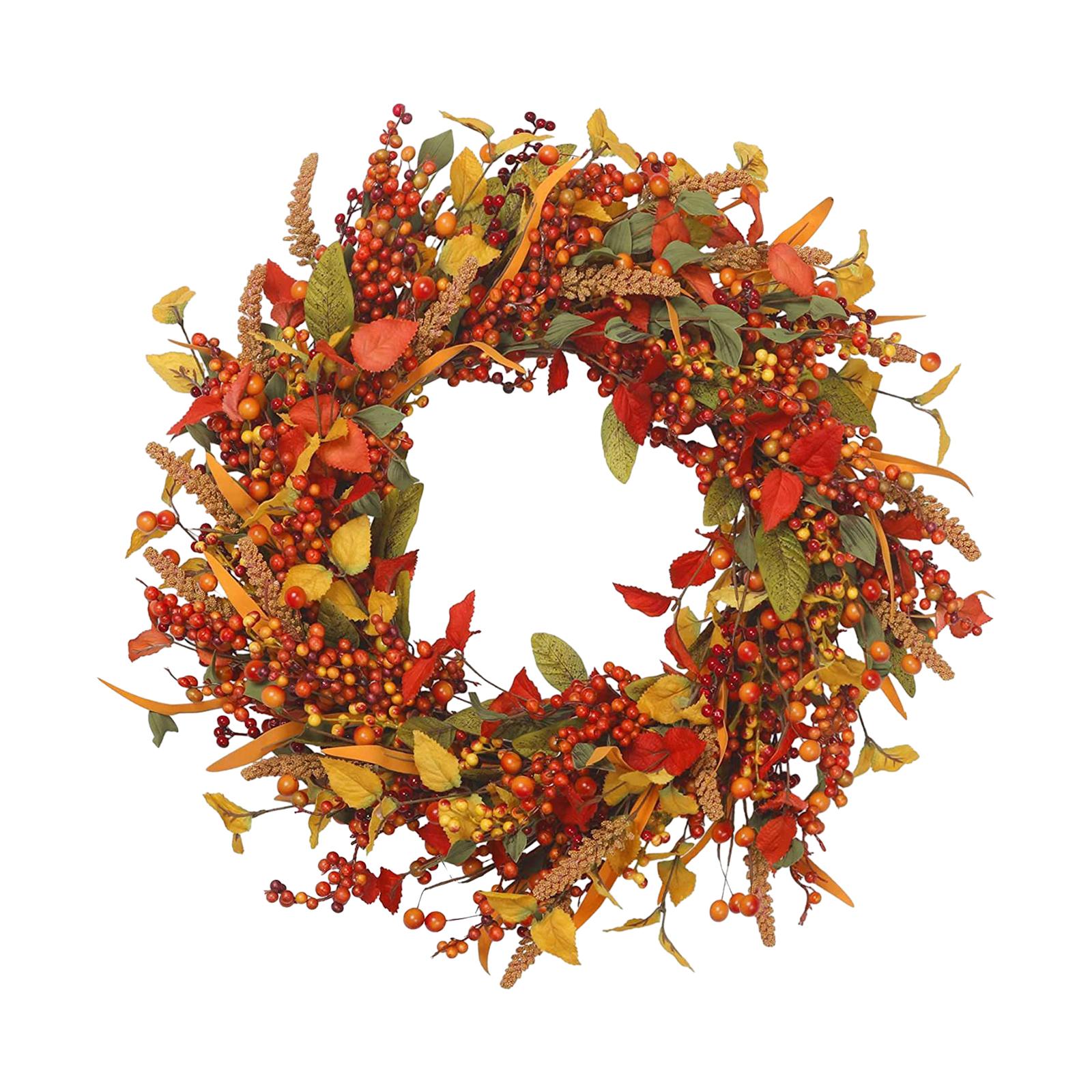 Fall Wreath with Leaves