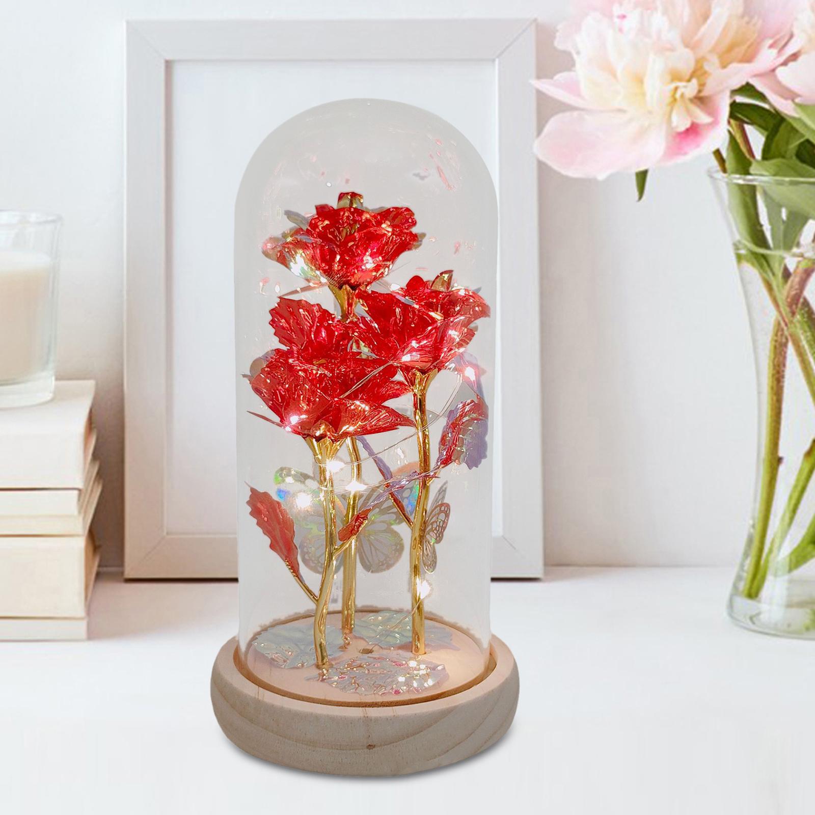 Preserved Flower Valentines Day Gifts for Birthday Engagement Special Moment Red