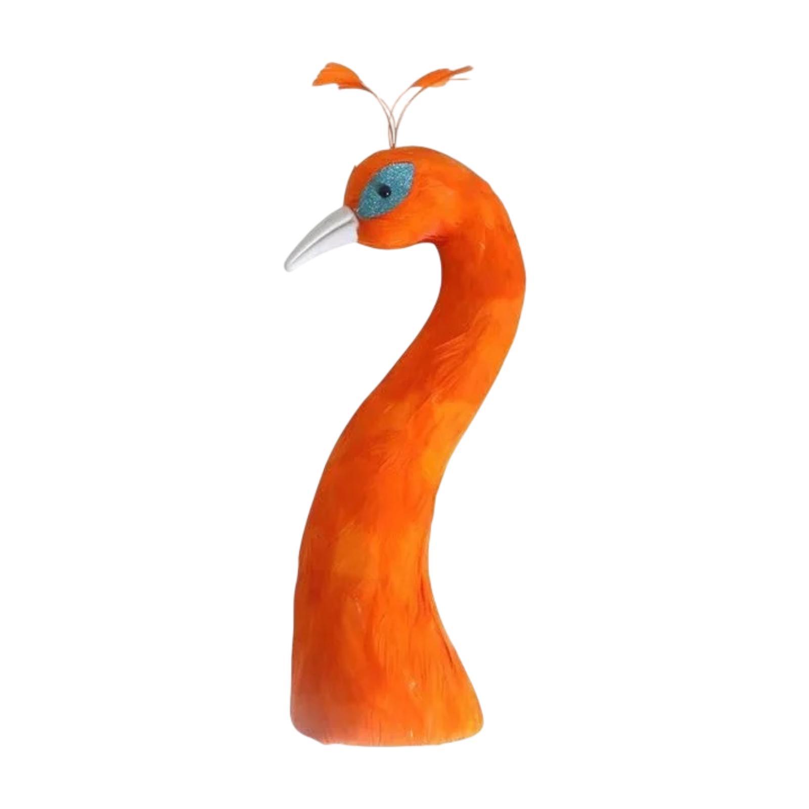 Mannequin Head Decor Orange