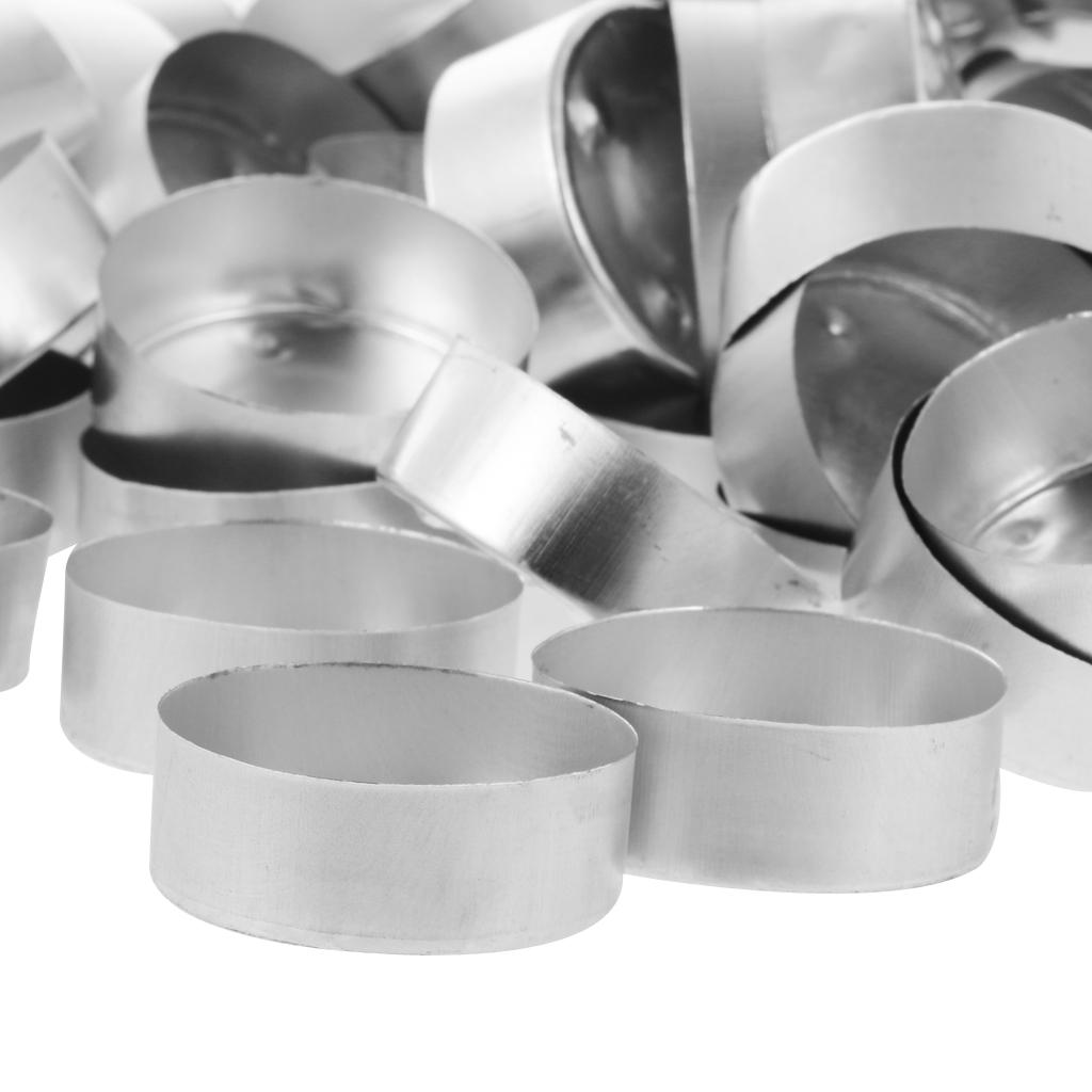 300 Pieces Empty Aluminum Tealight Cups DIY Candles Containers Case 38x14mm