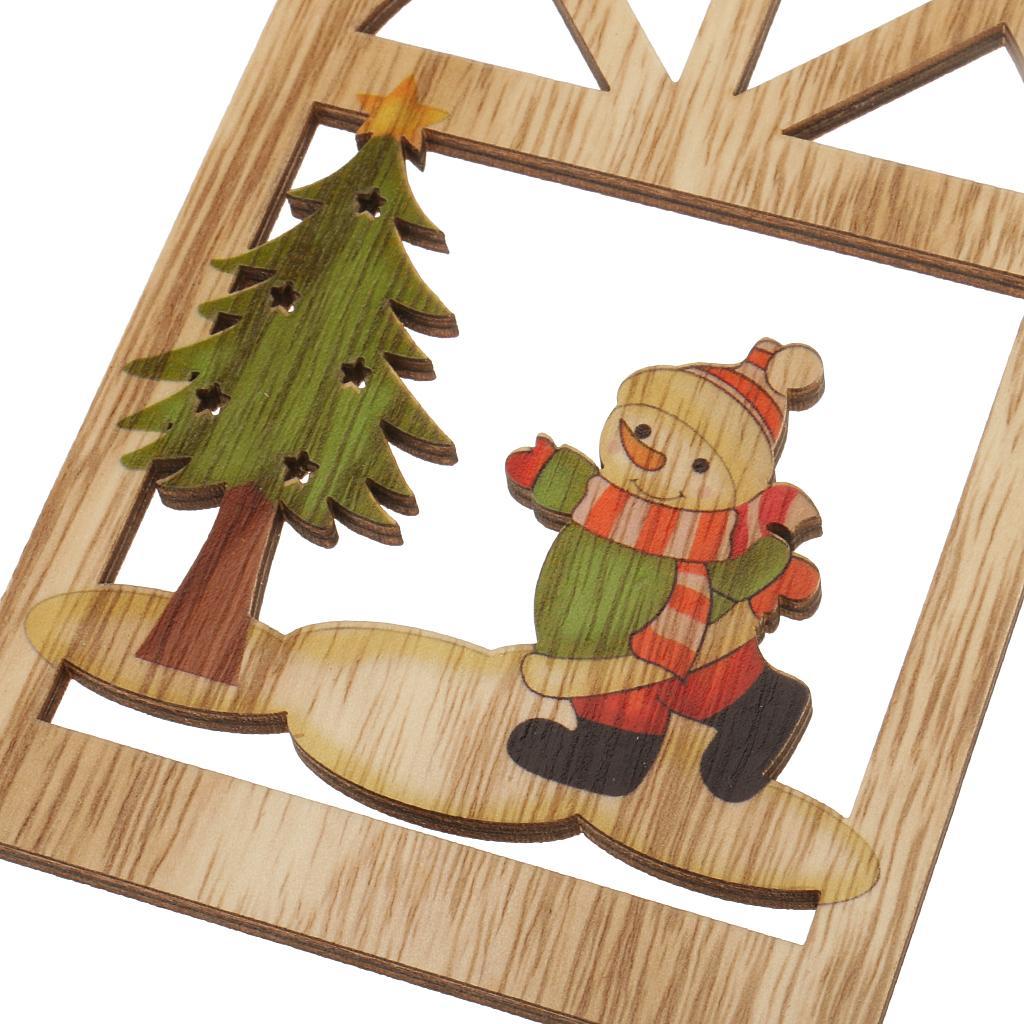 Verzierungen aus Holz  mit Schnur Weihnachten  Holz  Anh nger 