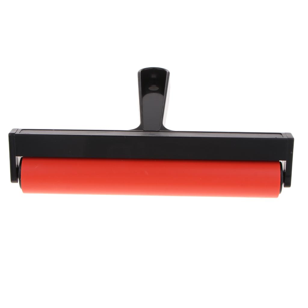 1x Plastic Rubber Printmaking Stamping Gluing Roller Press Block Brayer 20cm