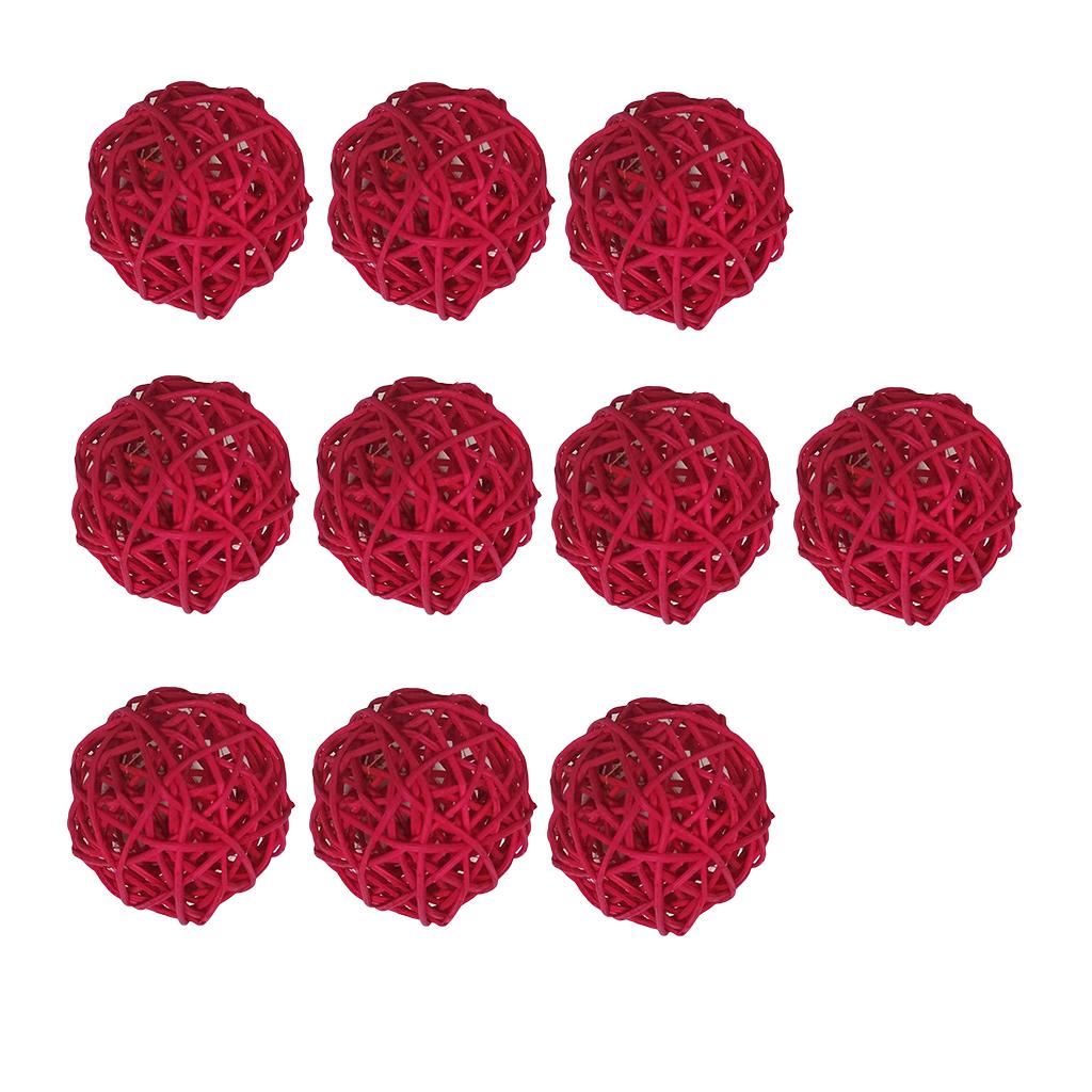 20X Rattan Wicker Cane Balls for Garden Patio Wedding Party Home Decoration 