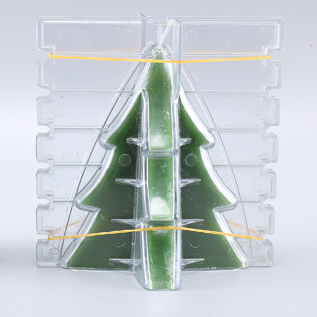 3D Arbre de Noël en plastique Candle Mold Soap Making Mould À faire soi-même Craft Handmade Tool 
