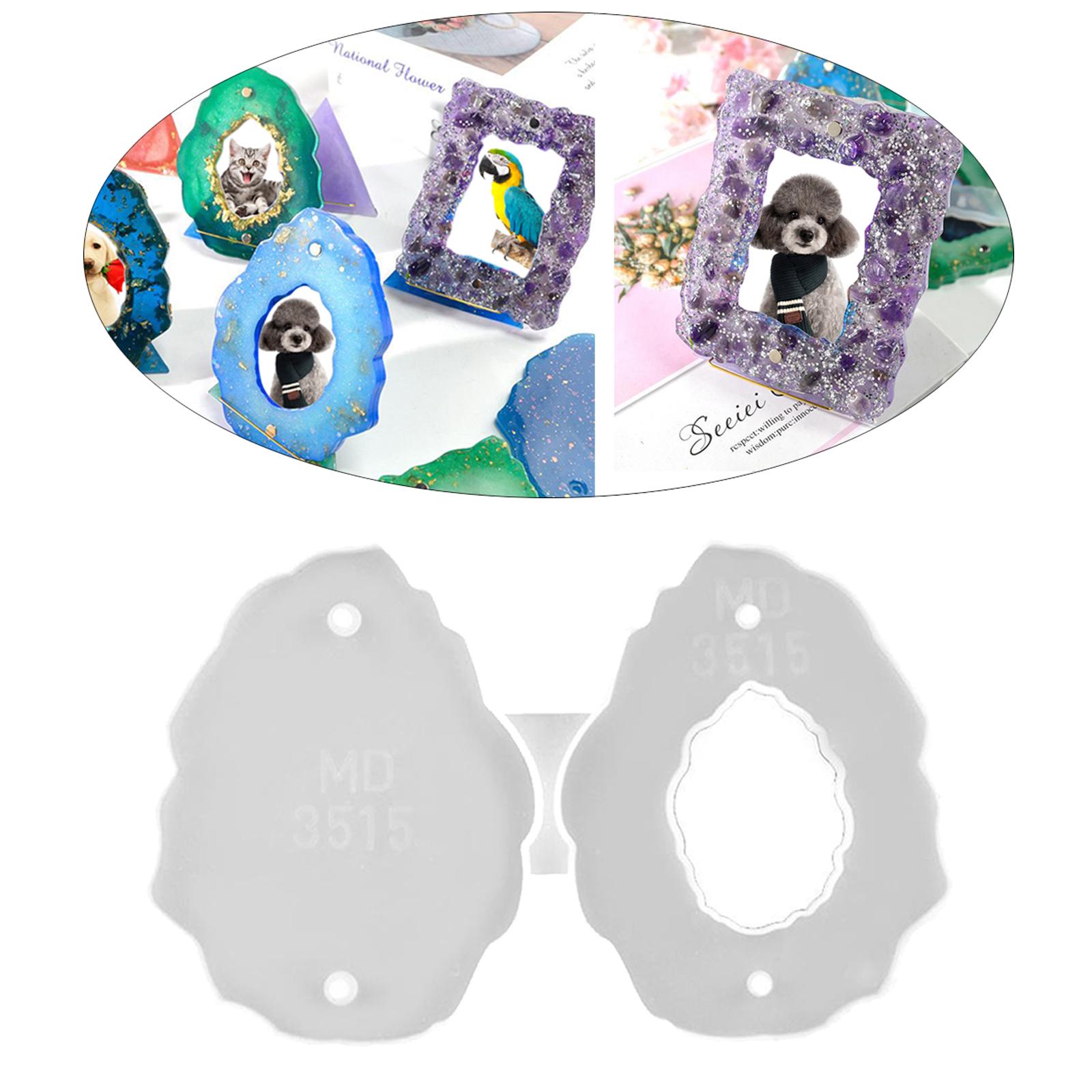 Photo Frame Silicone Resin Casting Mould DIY Epoxy Making 19.2x12x0.7CM