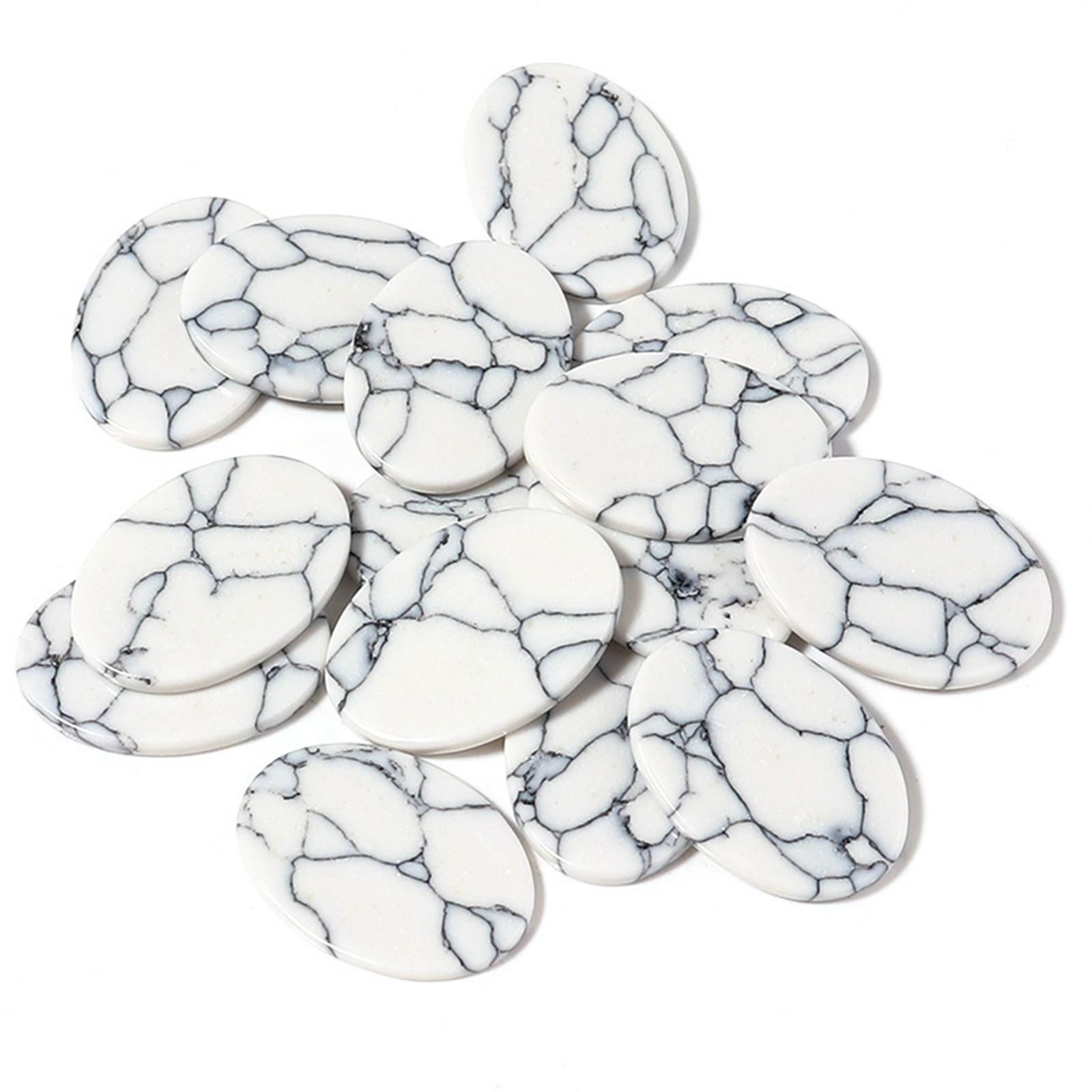 10Pcs Cabochon Flatbacks Embellishments Gemstones for Jewelry Making White