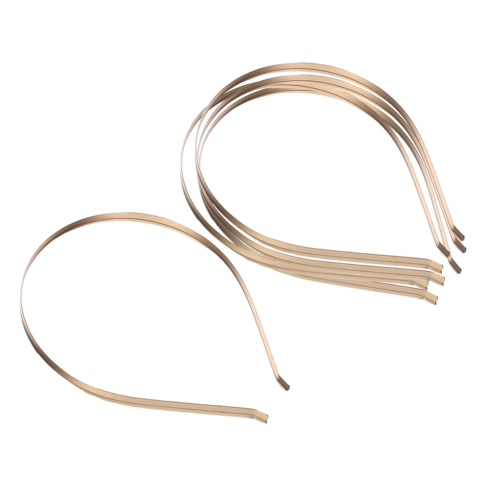 5Pcs 5mm Stainless Steel Hairbands Headwear Handicraf Ladies Girls Women gold