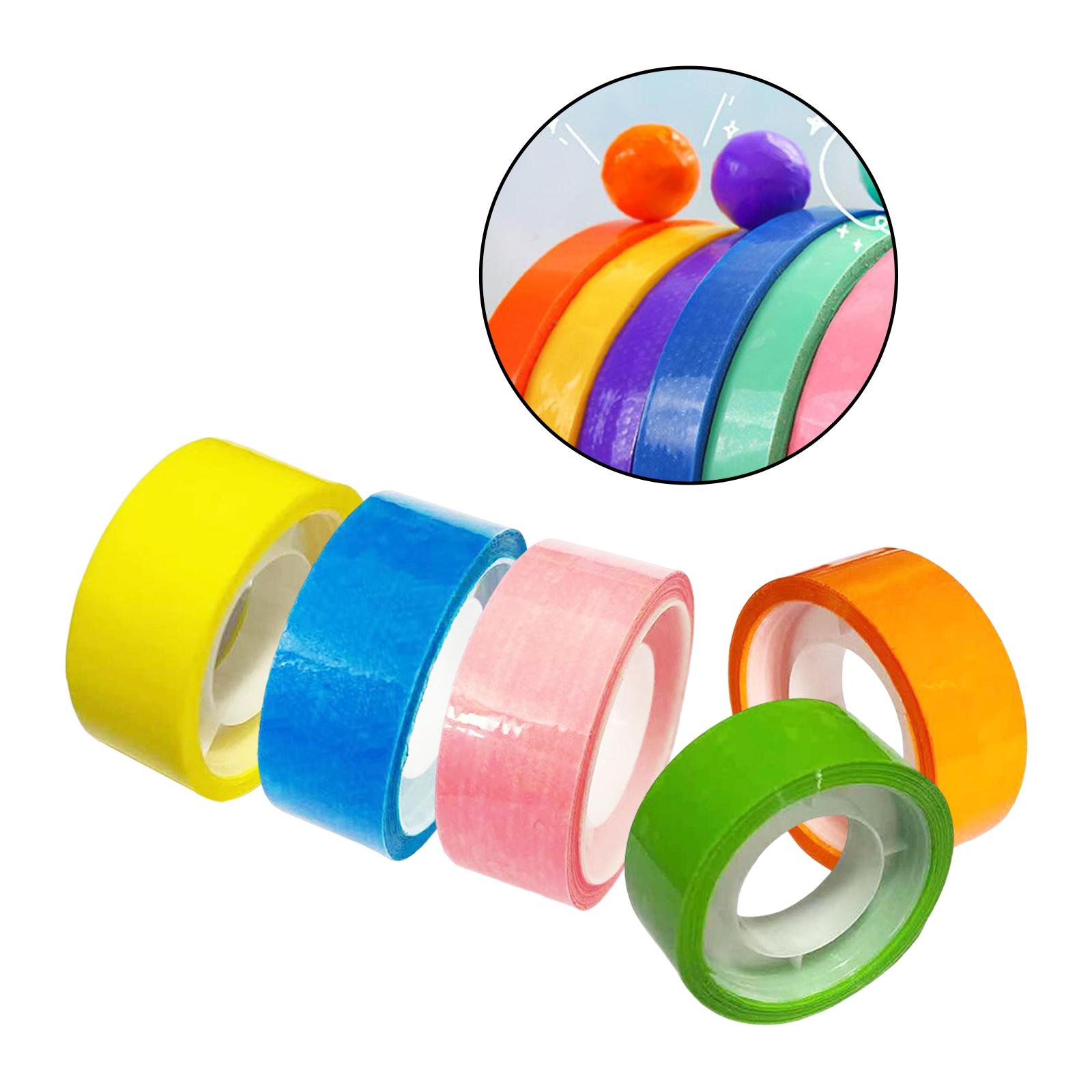 5 Pieces Sticky Ball Rolling Tapes Color Ball Tape for Party Adult Kids
