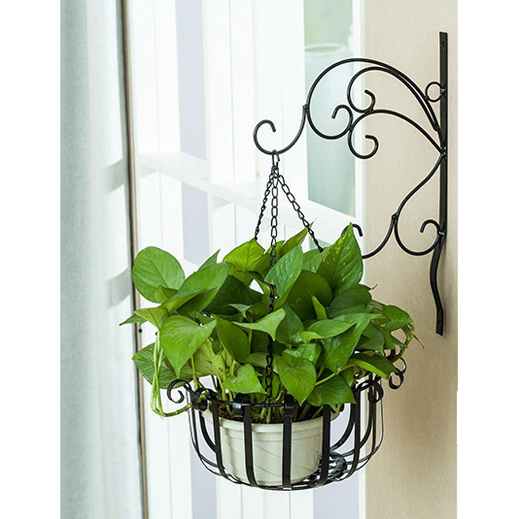 Iron Decorative Wall Mounted Plant Bracket Flower Pot
