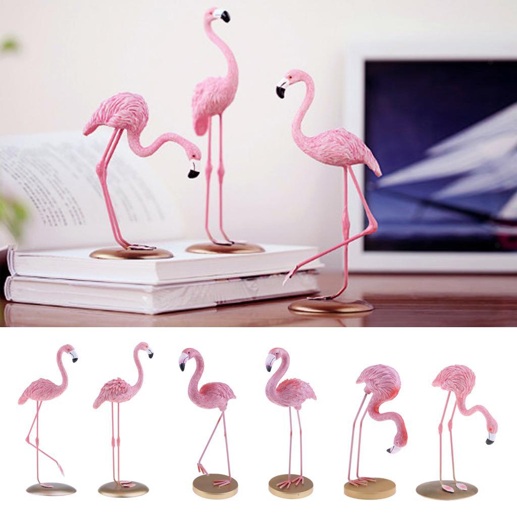 Pink Flamingo Ornament Figurine Statue Modern Home Party Decor Object ...