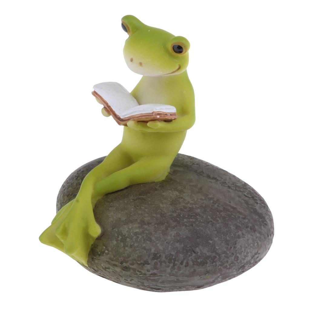 Cute Mini Frog Fairy Garden Ornament Miniature Landscape Plant Pot Dollhouse