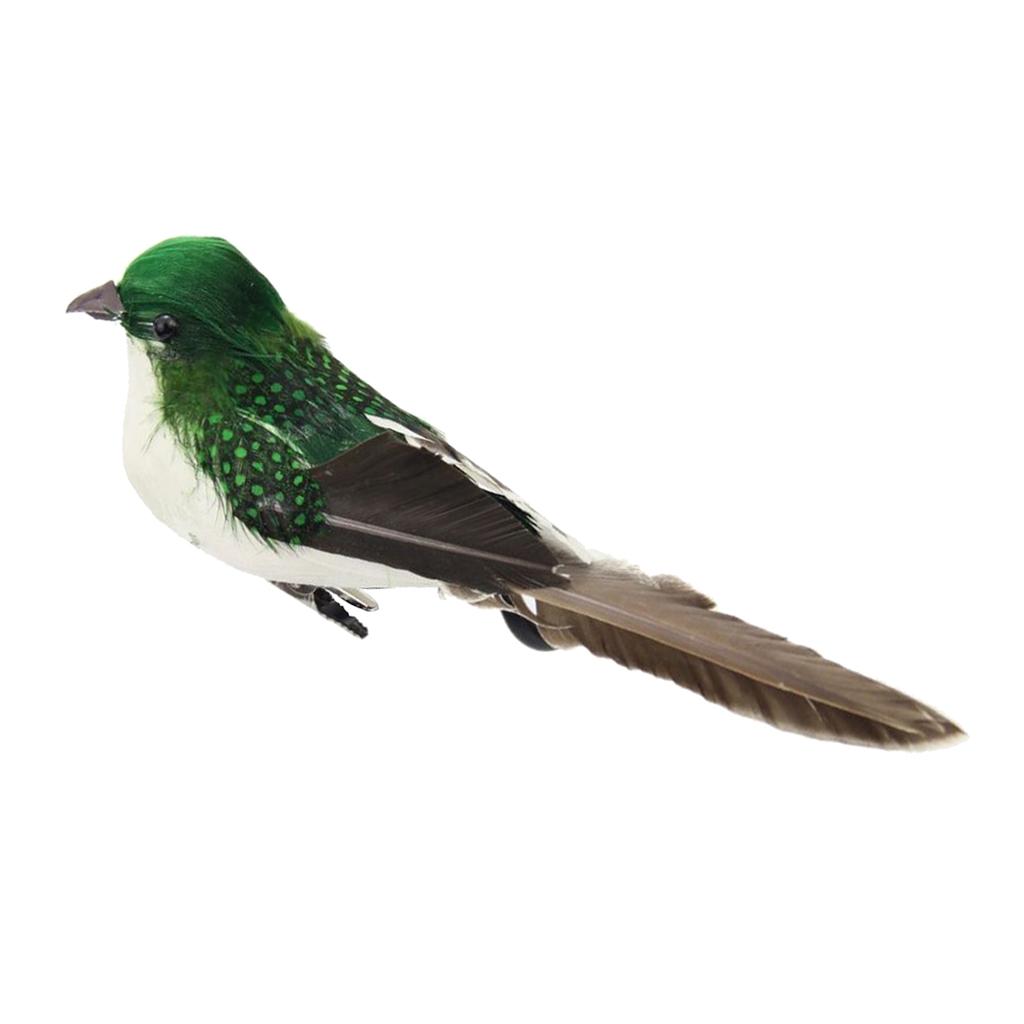 2 Pieces Artificial Feathered sparrow Bird Clip spadger Bird