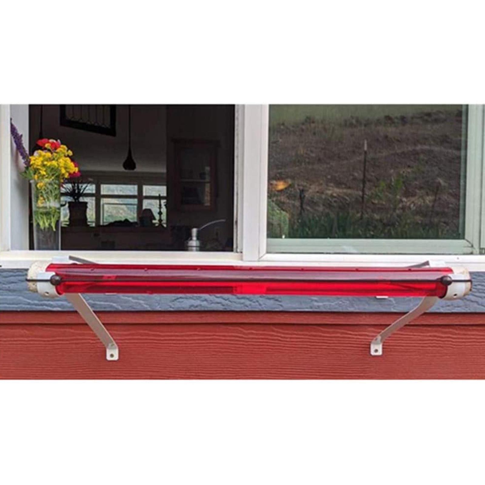 Hanging Hummingbird Feeder With Hole Birds Feeding Red Pipe Outdoor 60cm