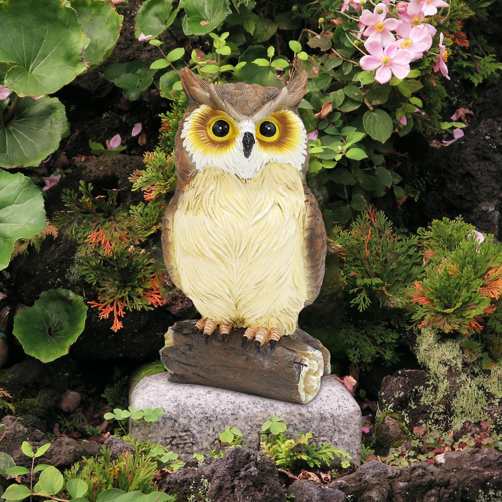 Owl Figurine Indoor Hallway Office Standing Bedroom Desk Resin Sculpture