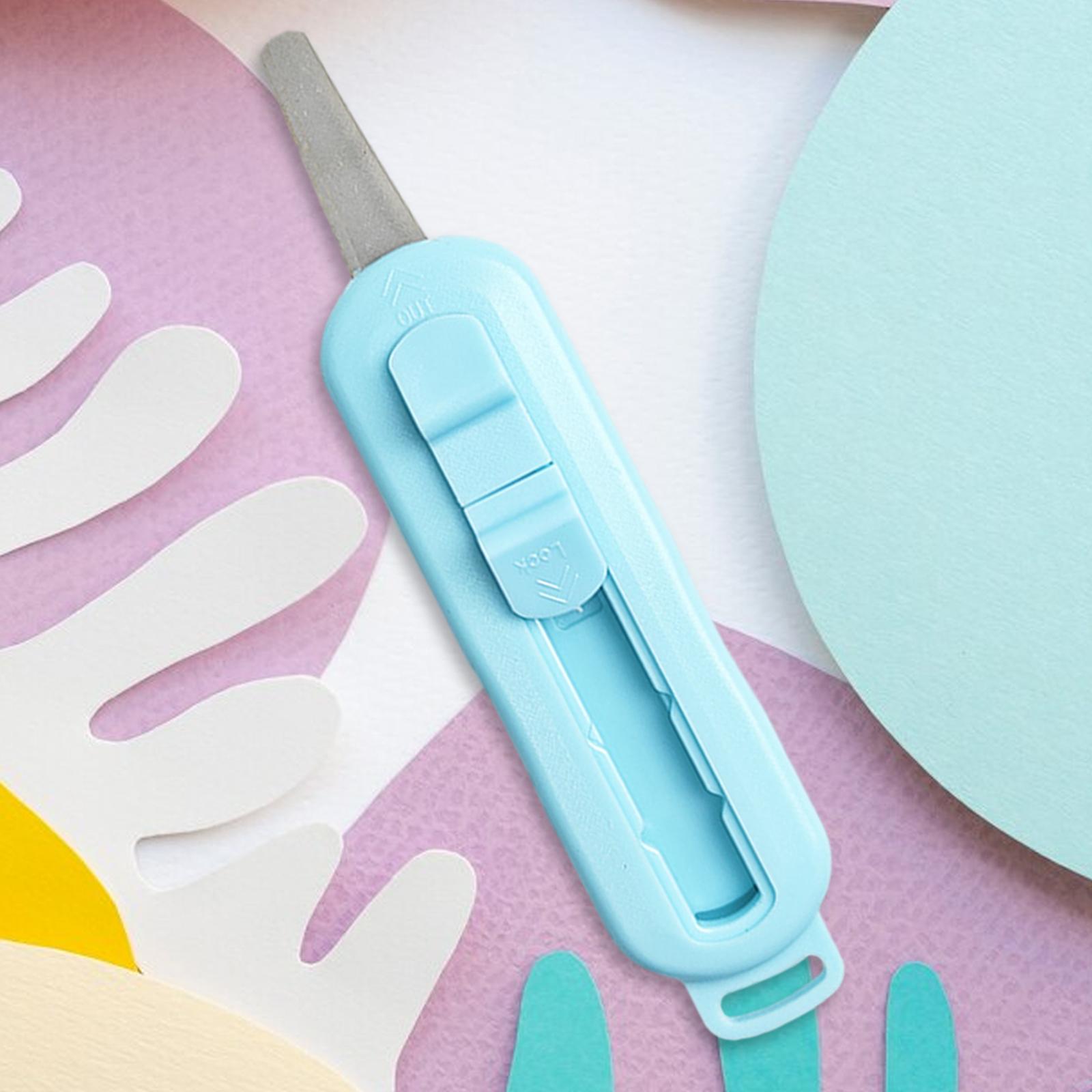 Box Cutter Mini Retractable Utility Knife for Envelope Adhesive Tapes Office