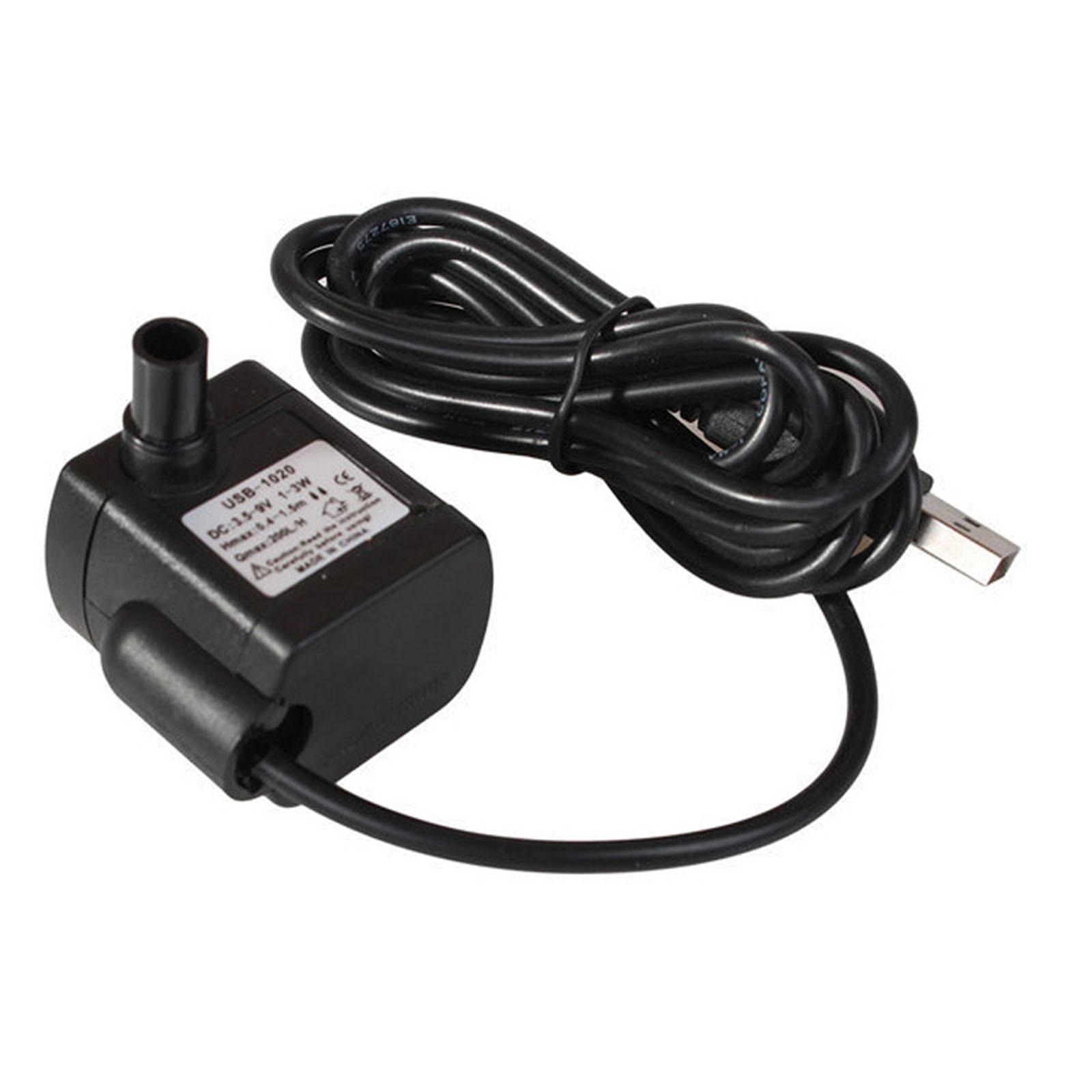 2xSubmersible Pump Small Quiet Pump for Aquarium Hydroponics Statuary