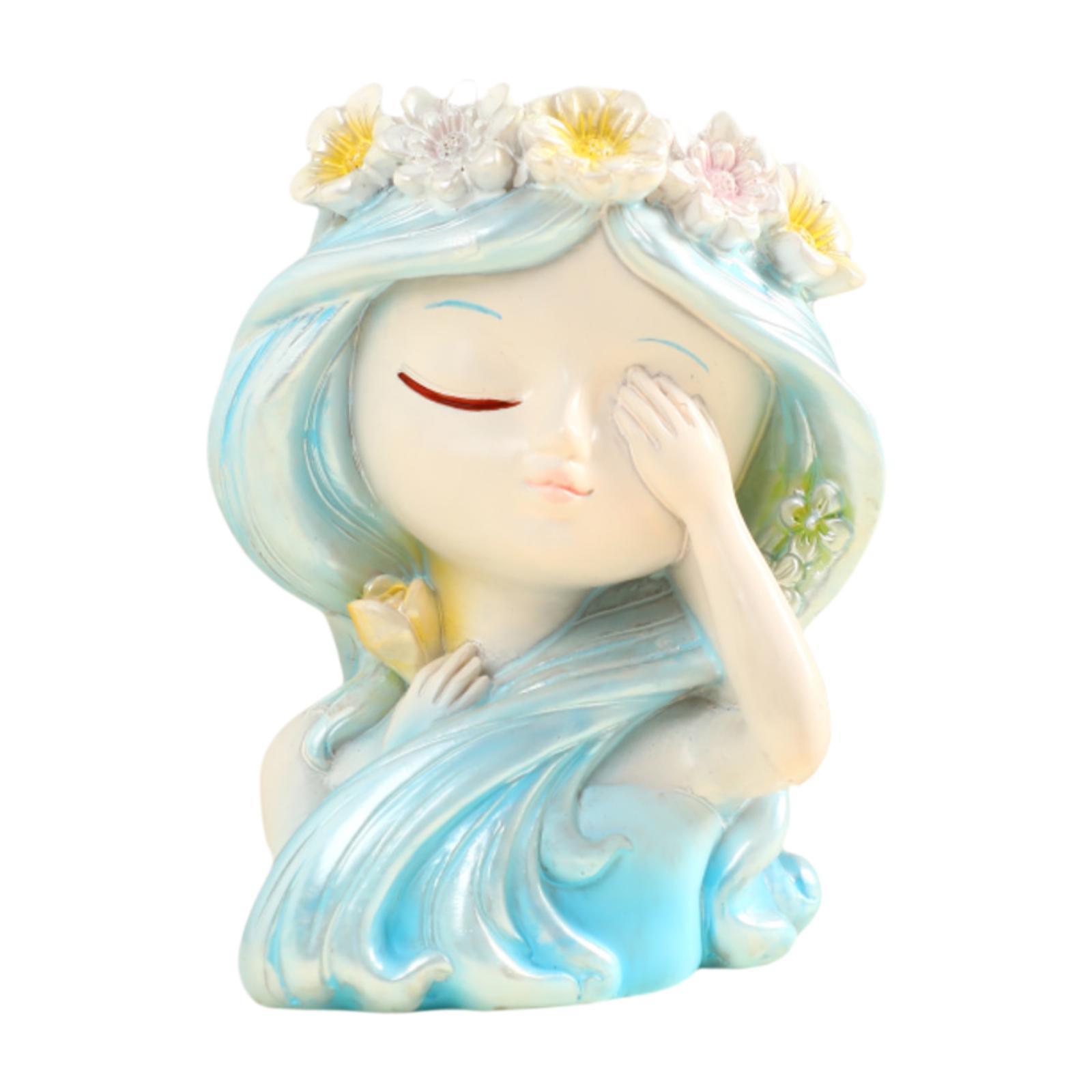 Fairy Head Plant Pot Blue