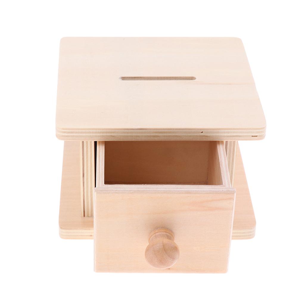 Wooden Montessori Toys - Cheese Maze & Coin Box, Kids Practical Life Toys