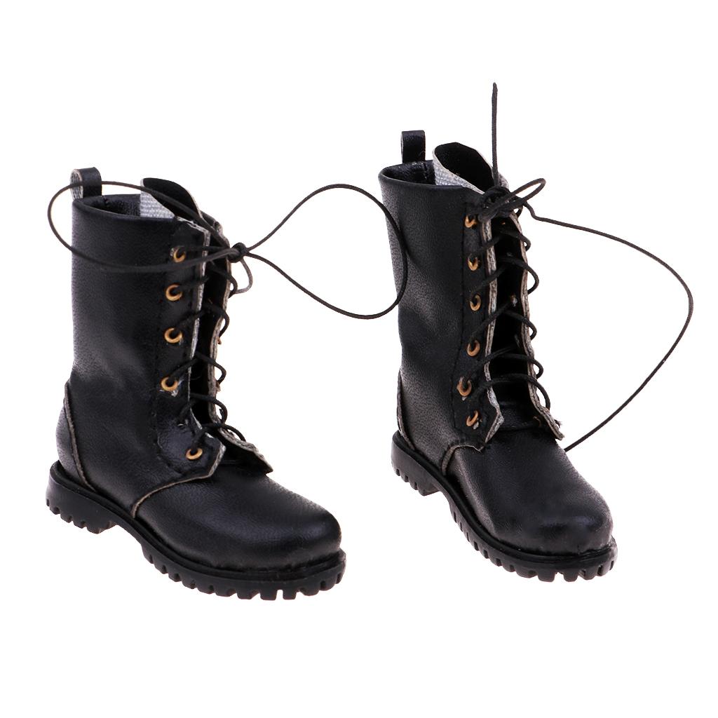 1//6 Scale Men/'s Boots Shoes Accessories for 12/" Male Figure Body Cloth Black
