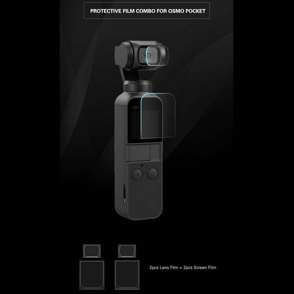 4Pcs Camera Lens Tempered film Protective Films For OSMO POCKET