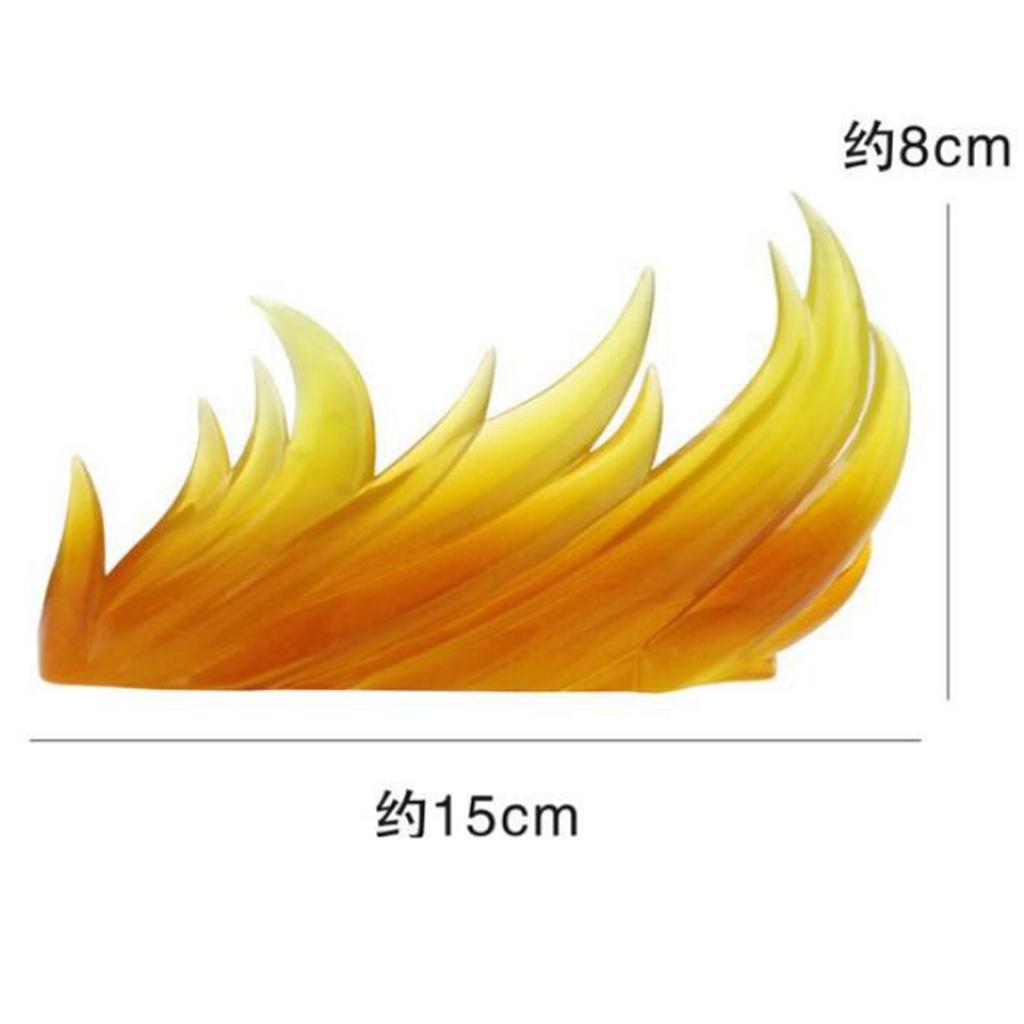 Brennender Feuereffekt Plastik Actionfigur Anzeigen Ständer für Gundam Gelb 