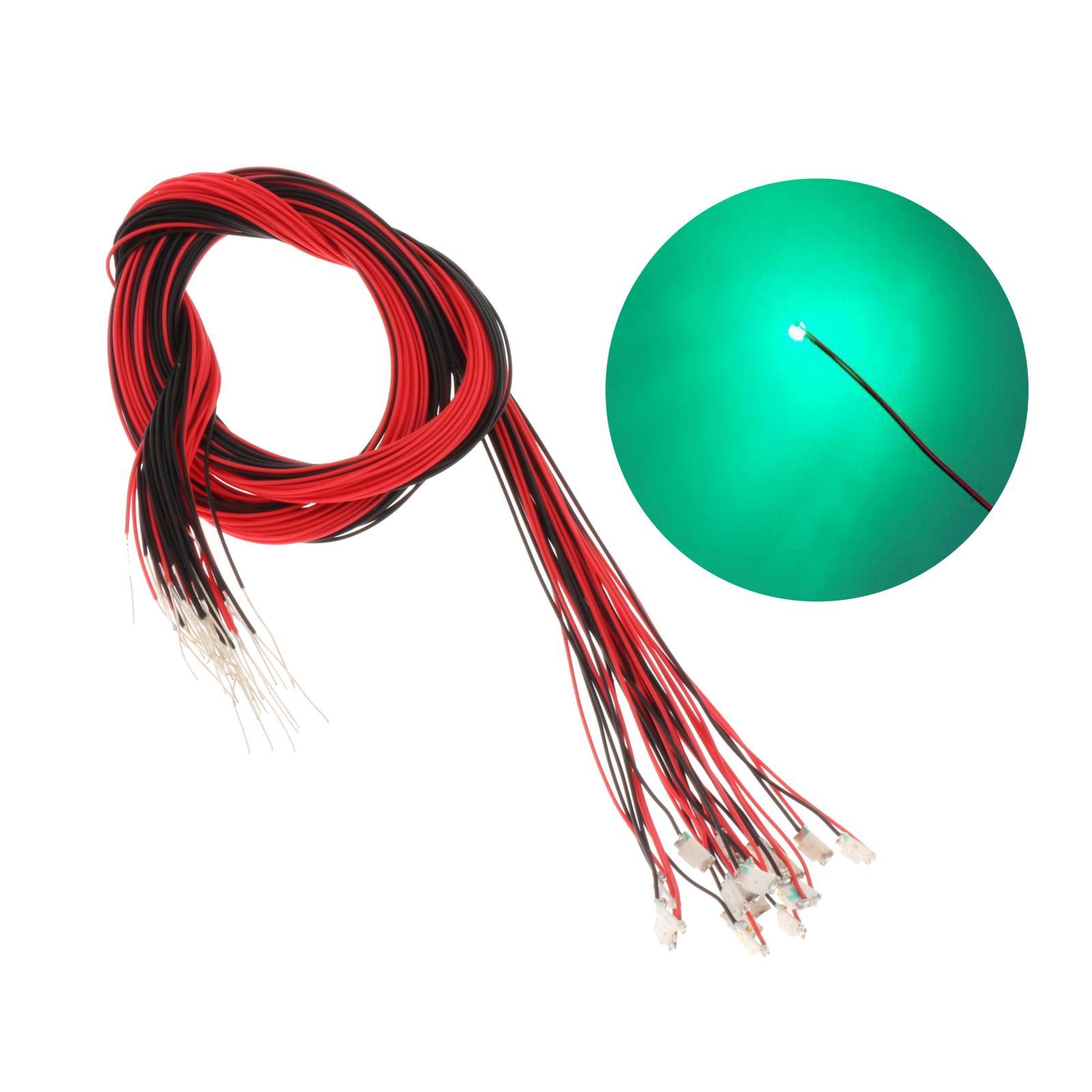 100x Model Train Pre-soldered Micro Litz Wired LED Leads Wires 