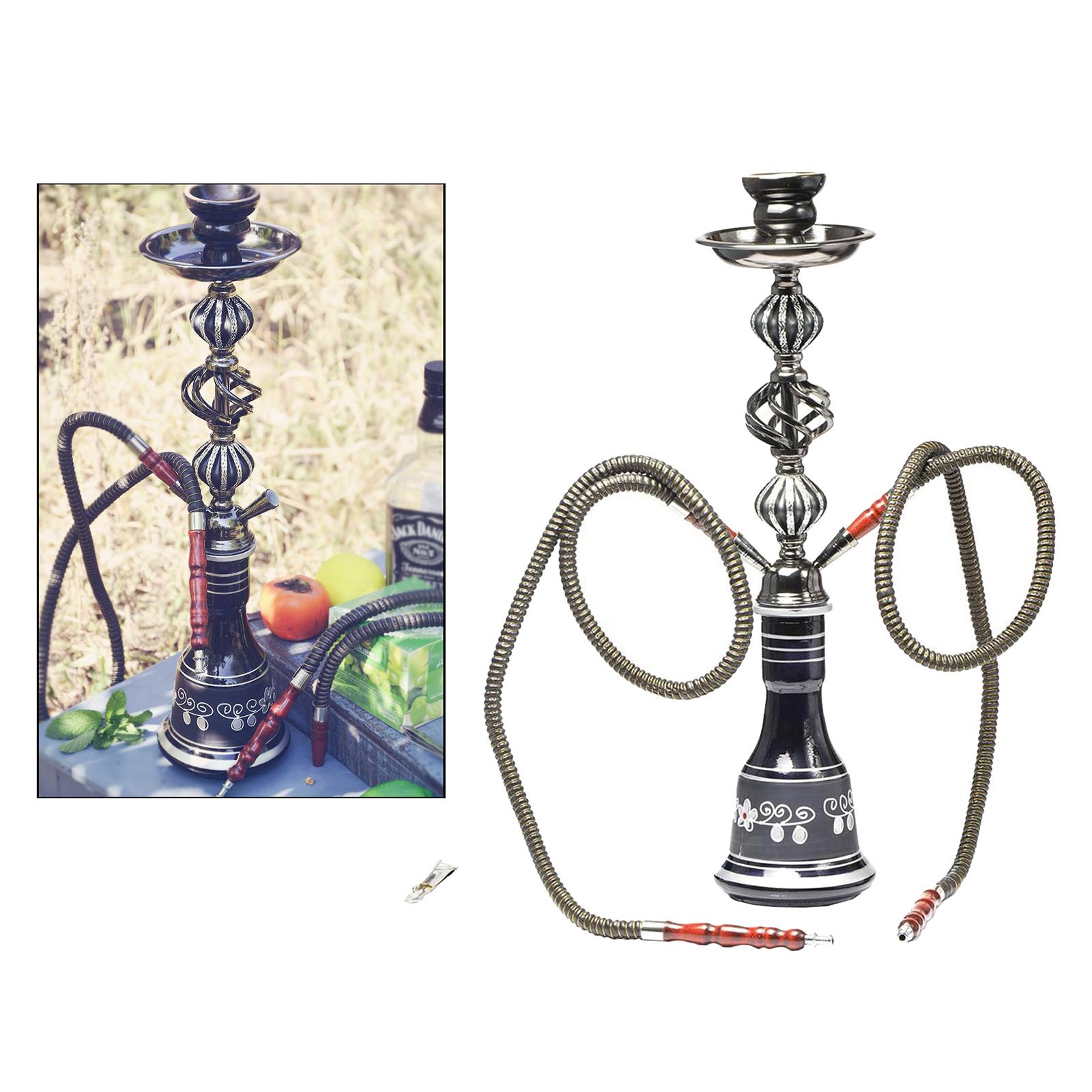 Glass Hookah Shisha Cup Smoking Accessories Double Pipe Shisha Hookah Set