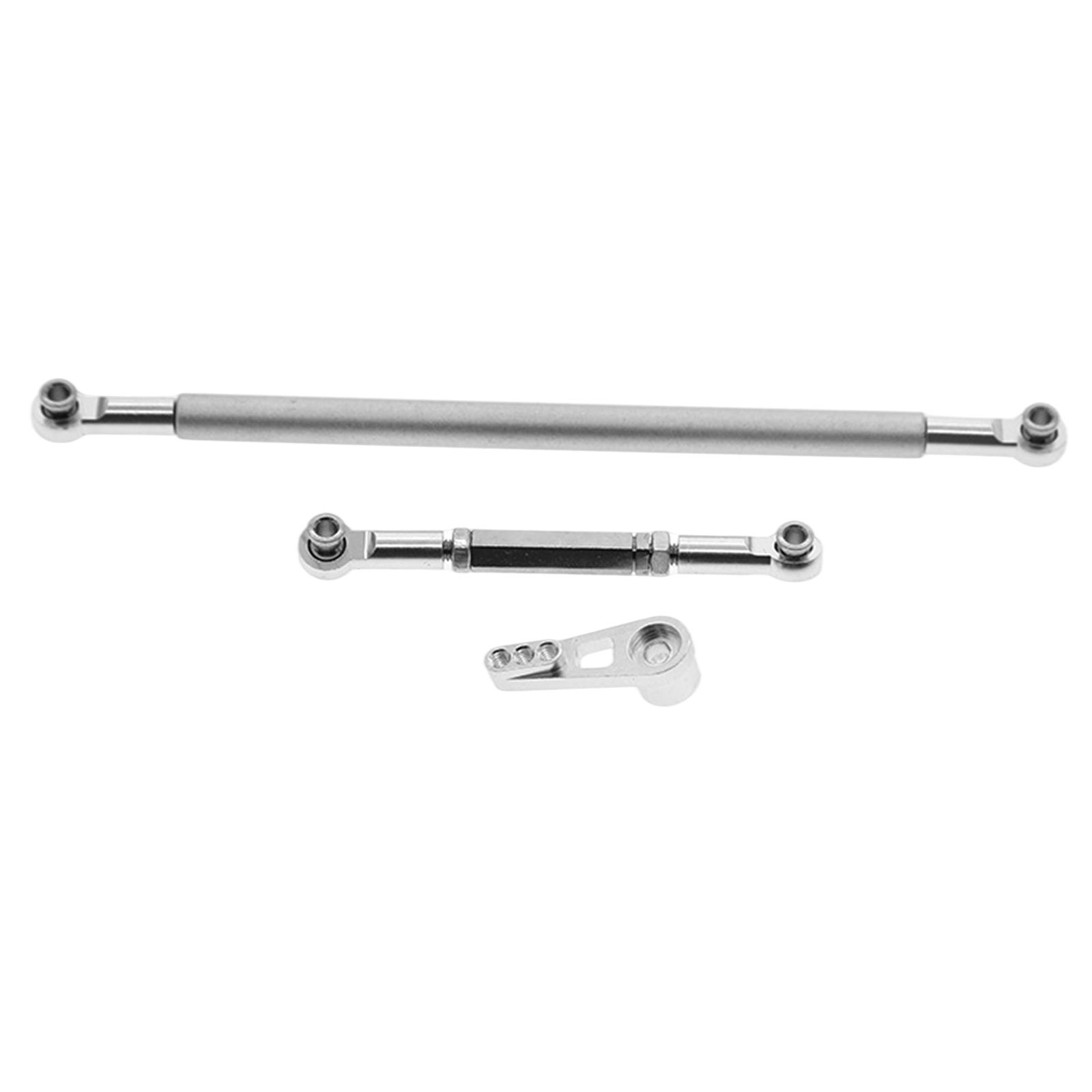 Metal Tie-Rod Steering Arm Servo Linkages For MN86S MN86 1:12 RC Car silver