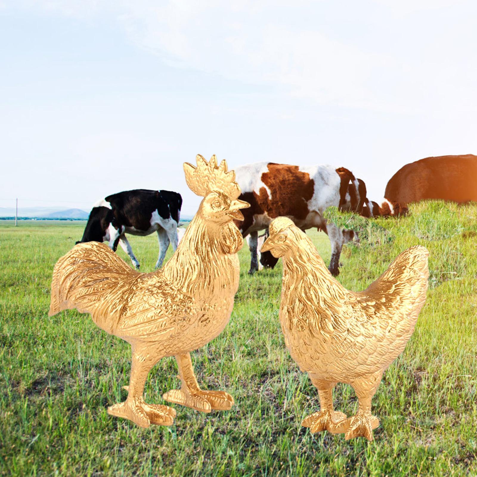 Animals Figure Toys Early Education Toy Presents for Kids 2Pcs Chicken 