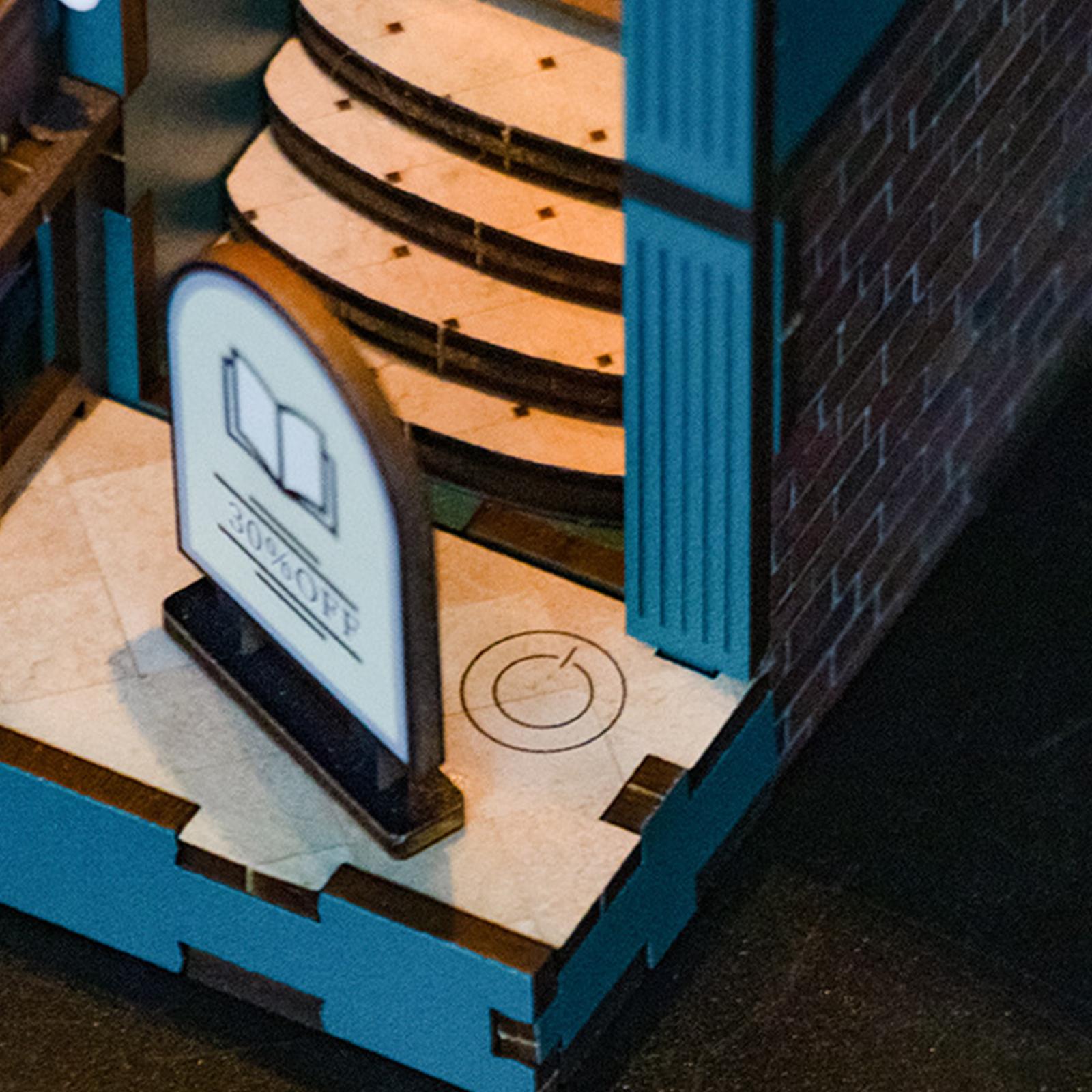 Wooden Miniature Dollhouse Kits Birthday Gifts with Furniture Bookends Model